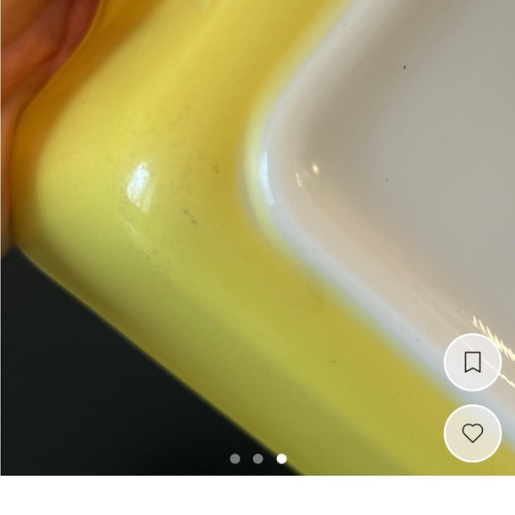 Vintage Pyrex yellow refrigerator dish with lid 503 1.5 quarts - Picture 3 of 3